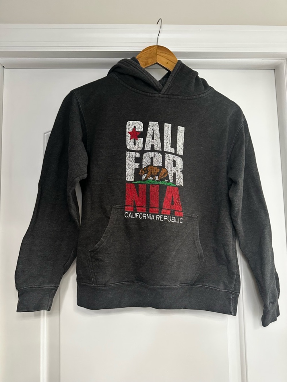California charcoal gray hoodie